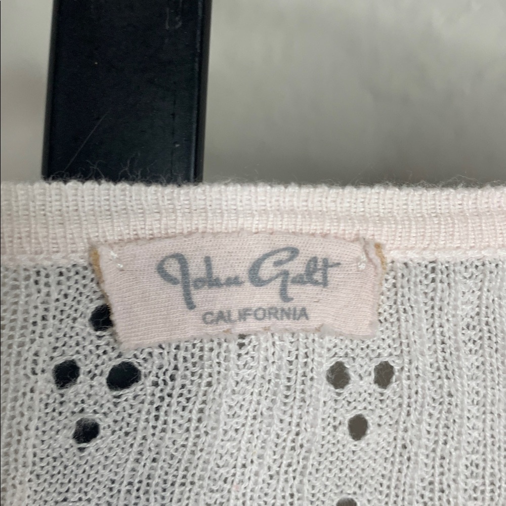 Brandy melville john galt one tie knit long sleeve cardigan pink small - Picture 3 of 6